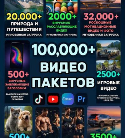 Огромный пакет из 100 000 видео для создателей контента