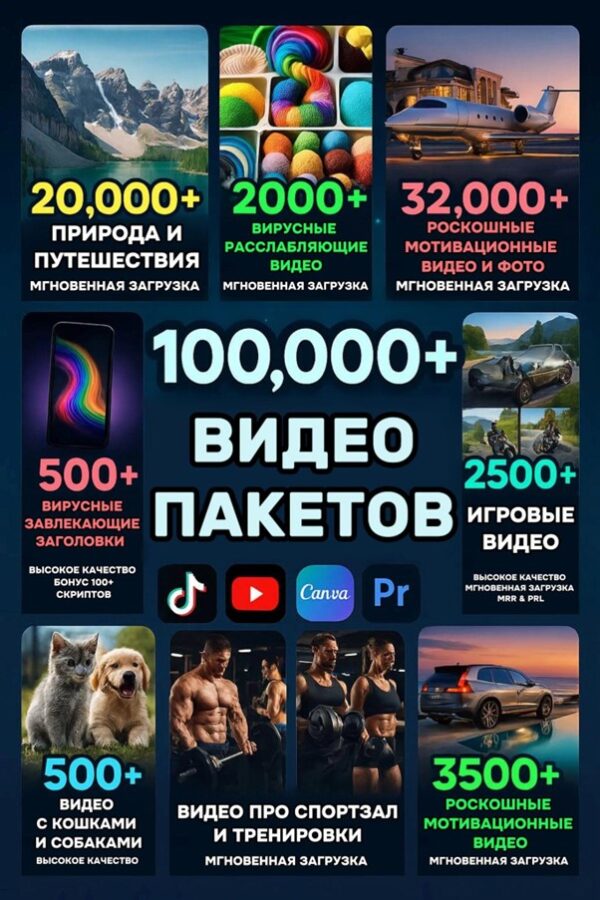 Огромный пакет из 100 000 видео для создателей контента